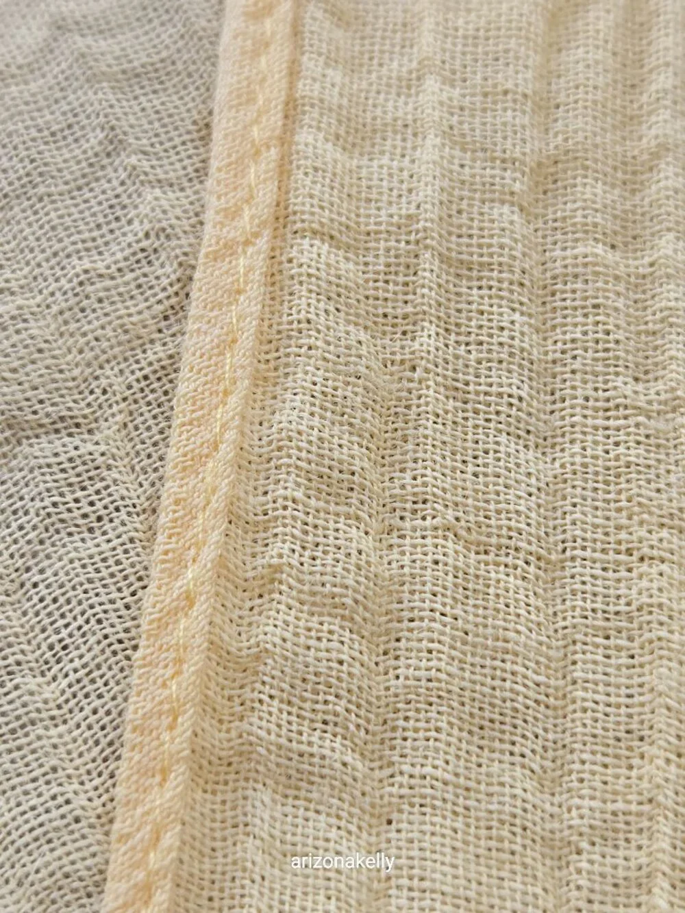 NWOT 100% Linen Scarf Seersucker Puckered Wrap Oversized Shawl Yellow Monday